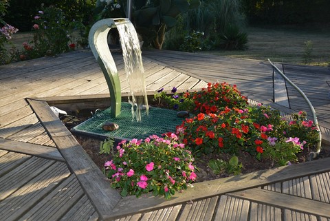 Fontaine sur terrasse